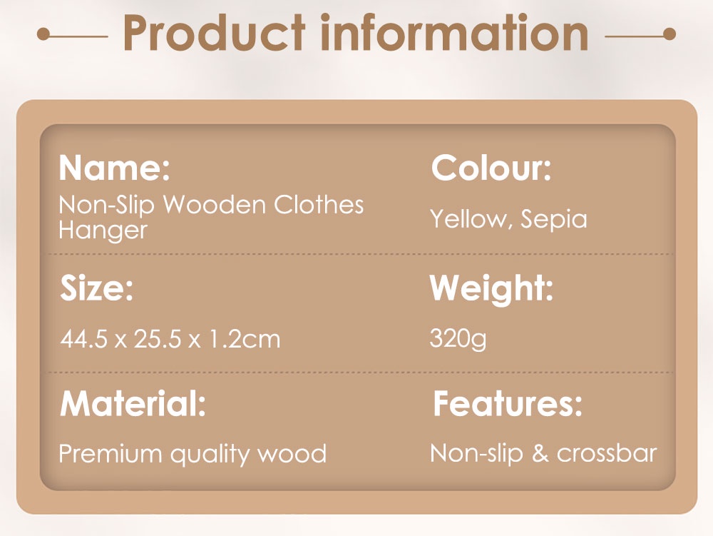 Non-Slip Wooden Clothes Hanger-10
